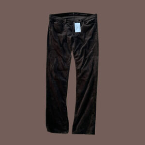 7 For All Mankind Sueded Pants | Brown Straight Leg | Size 32 | Vintage